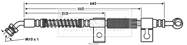 BORG & BECK Pidurivoolik BBH7686